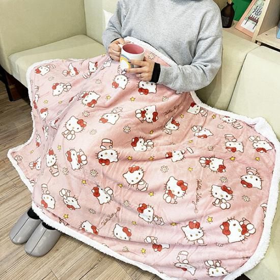 サンリオ ハローキティ あったかハーフケット フランネル