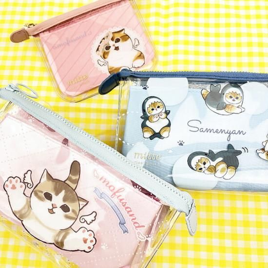 モフサンド mofusand 天使にゃん クリアポーチミニフラット