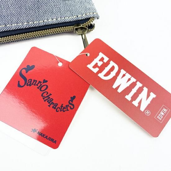 サンリオ シナモロール EDWIN 化粧ポーチ デニム コラボ