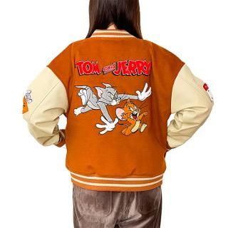 トムとジェリー キャッチアンドラン スタジャン (L) キャラジャン アパレル スカジャン