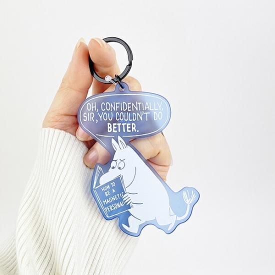 ムーミン MOOMIN マット染色キーホルダー アクリルキーホルダー ブルー