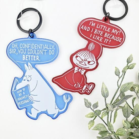 ムーミン MOOMIN マット染色キーホルダー アクリルキーホルダー ブルー