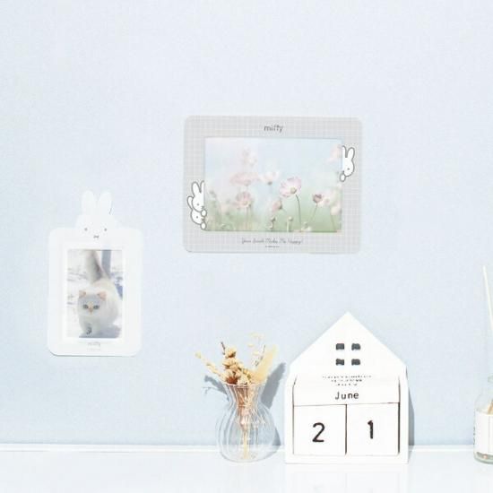 ミッフィー miffy フレームウォールステッカー グレー フォト