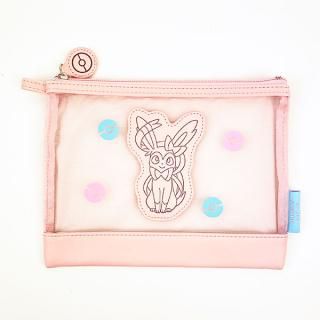 ポケットモンスター メッシュフラットポーチ パステル ニンフィア ポケモン ピンク