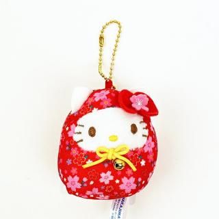 サンリオ ハローキティ 桜だるま マスコット レッド ぬいぐるみ キーホルダー