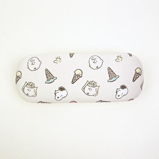 SNOOPY スヌーピー 眼鏡ケース イエロー アイスクリーム