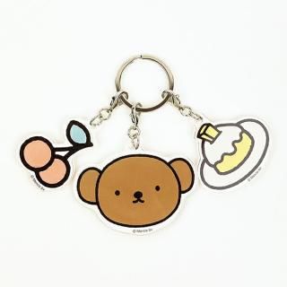 店内セール開催中!50％オフ対象商品! miffy ミッフィー 3連アクリルキーホルダー スイーツパティスリー ボリス