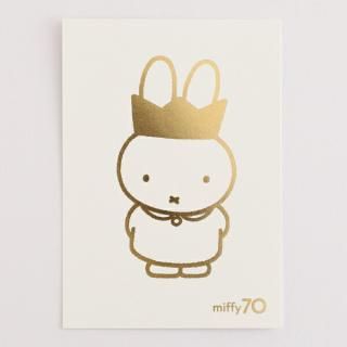 <img class='new_mark_img1' src='https://img.shop-pro.jp/img/new/icons15.gif' style='border:none;display:inline;margin:0px;padding:0px;width:auto;' />ミッフィー miffy 70th 金箔押しポストカード(Queen) 文具 日本製