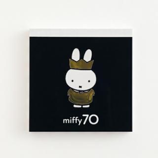 店内セール開催中!10％オフ対象商品! ミッフィー miffy 70th メモパッド・スクエア(Black)  文具 日本製