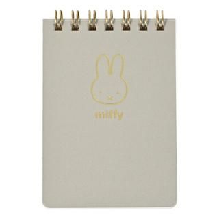ミッフィー miffy ミニリングメモ(グレージュ) 文具 日本製