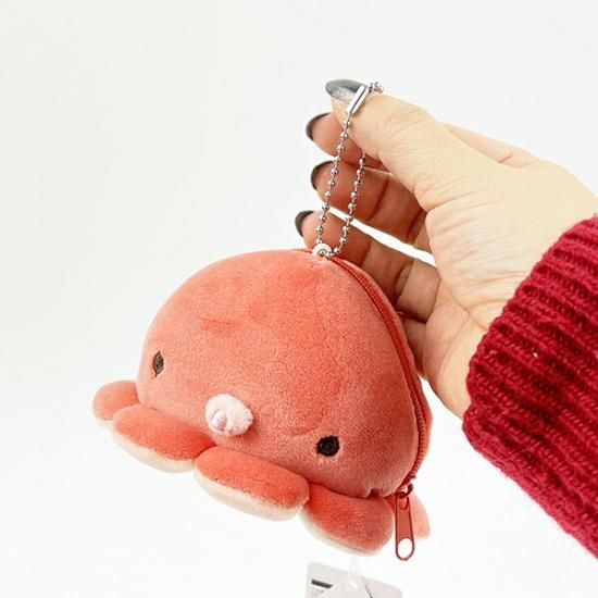 マシュマロアクアミエ タコ 立体ポーチ キーホルダー