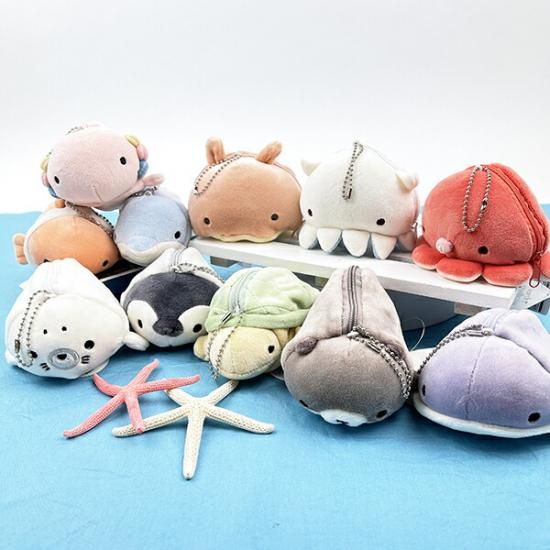 マシュマロアクアミエ カワウソ 立体ポーチ キーホルダー