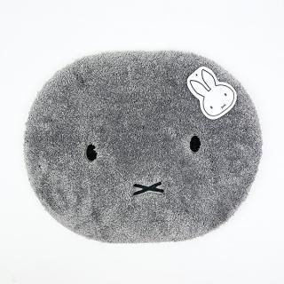 ミッフィー miffy ふわふわフェイス アクセントマット (グレー)
