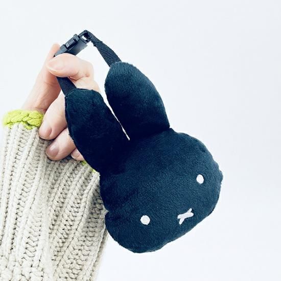 ミッフィー miffy フェイス型バッグチャーム(ブラック) ポーチ ミッフィー miffy フェイス型バッグチャーム(ブラック) ポーチ