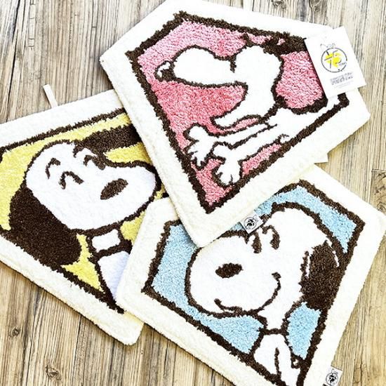 スヌーピー ダイヤモンド アクセントマット ブルー PEANUTS 75th