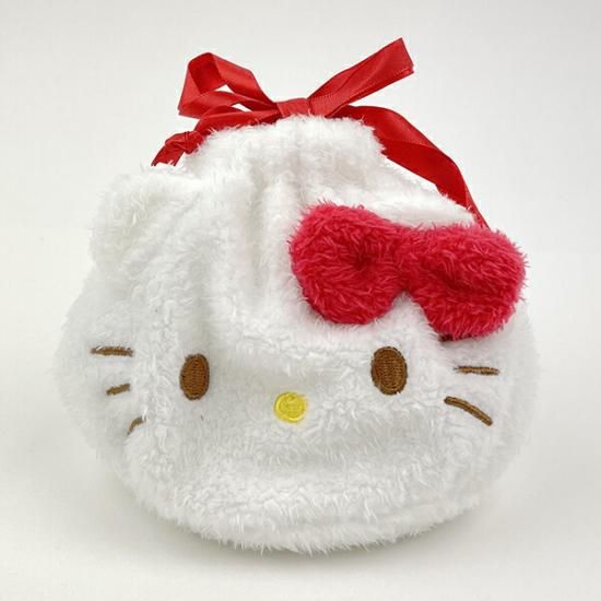 ハローキティのぬいぐるみ巾着