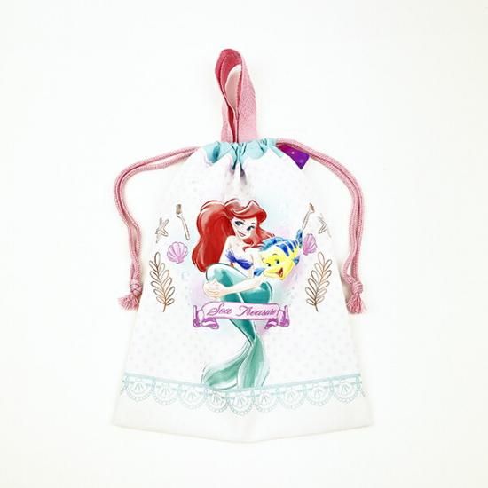 ディズニー プリンセス リトルマーメイド アリエル 持ち手付き巾着