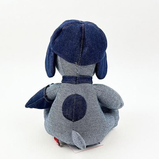 スヌーピー EDWIN ベースボール ぬいぐるみ S インテリア デニム