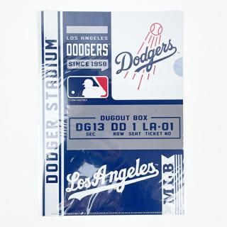 MLB(メジャーリーグ) ドジャース A4 クリアファイル (ネイビー) 文具
