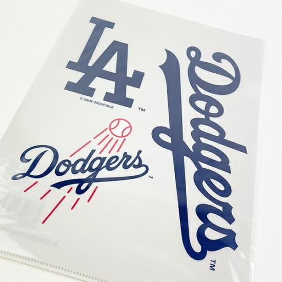 MLB(メジャーリーグ) ドジャース A4 クリアファイル (ホワイト) 文具