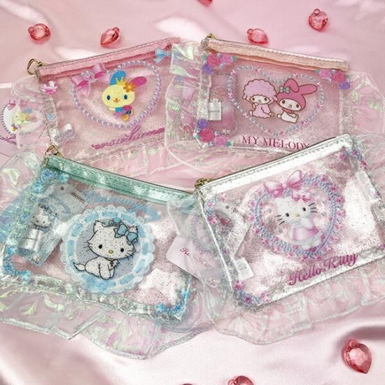 サンリオ ハローキティ バレエコア フリル付クリアポーチ Sanrio