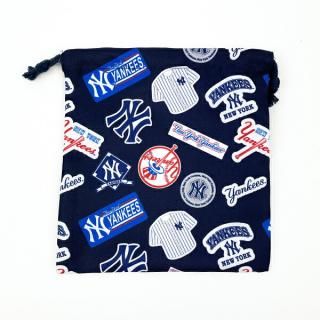 MLB(メジャーリーグ) ヤンキース 巾着(S) (総柄) キッズ スクール 野球
