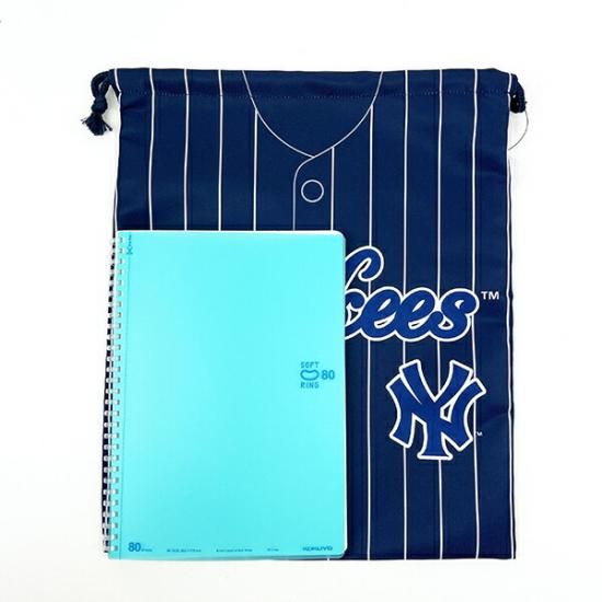 MLB(メジャーリーグ) ヤンキース 巾着(L) (ユニフォーム柄