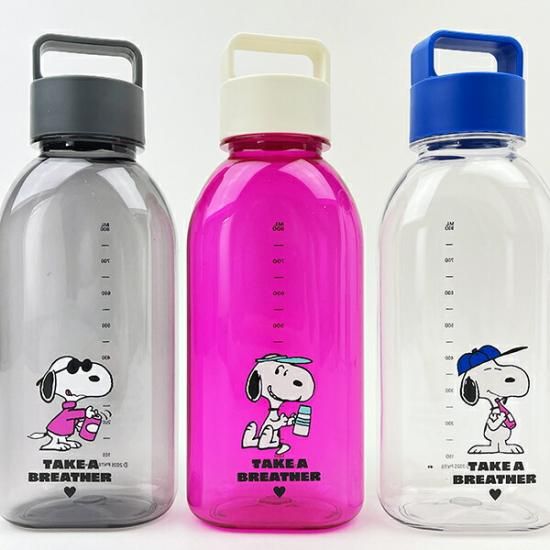 スヌーピー ブラック ドリンクボトル (L) 水筒 ランチ SNOOPY