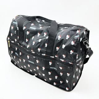 サンリオ ハローキティ 折りたたみボストンバッグ(M) ブラック Sanrio