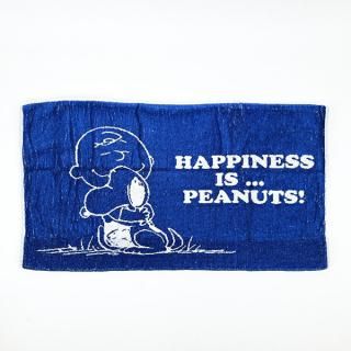 スヌーピー のびのびピローケース Happiness ネイビー 枕カバー 寝具 パイル地 SNOOPY