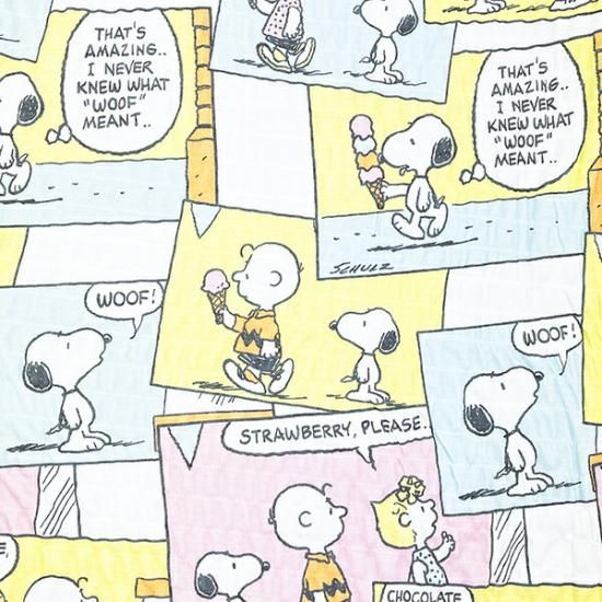 スヌーピー Ice Cream comics クールハーフケット イエロー