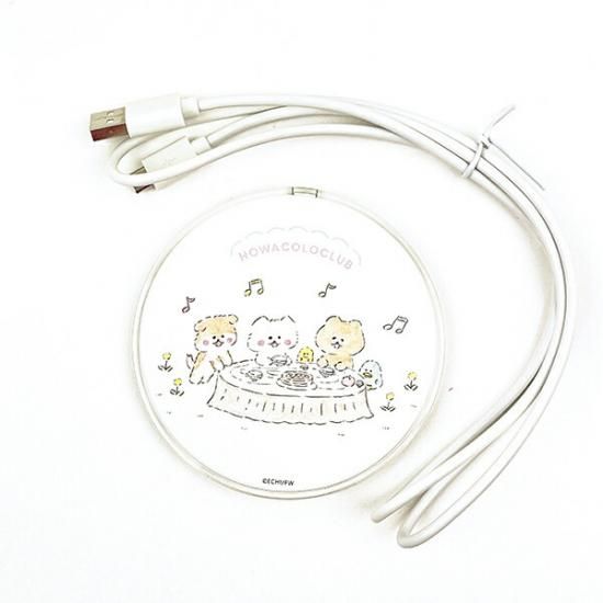 ほわころくらぶ　ワイヤレスチャージャー　モバイルバッテリー