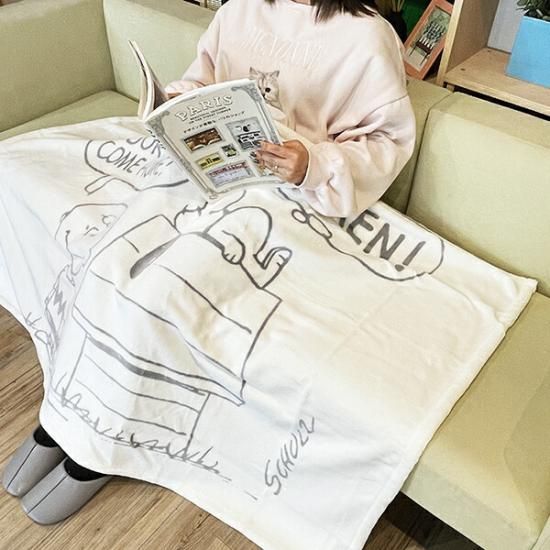 スヌーピーページ スヌーピー ハーフケット(ホワイト) 寝具 日本製 西川 SNOOPY