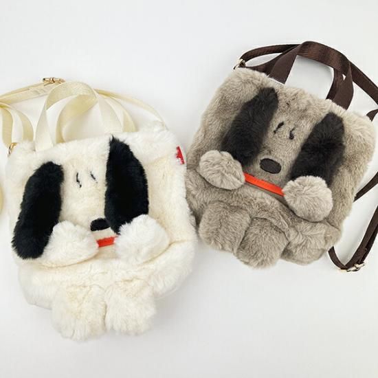 スヌーピー クリプティッド 2WAY ショルダーミニトートバッグ ベージュ