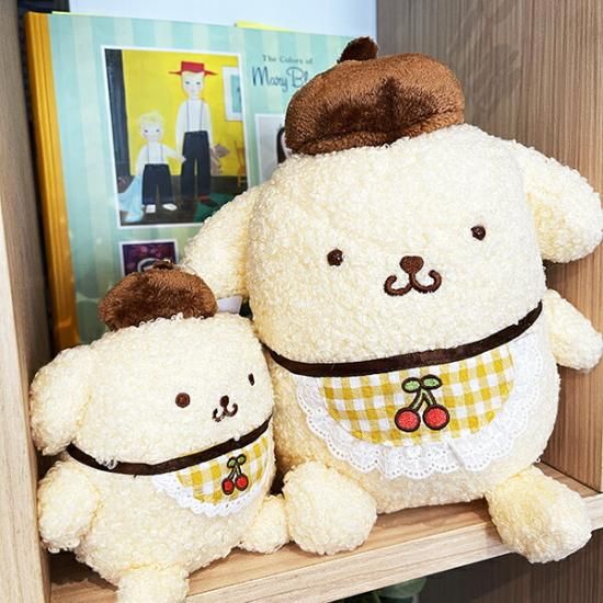 サンリオ ポムポムプリン さくらんぼチェック S ぬいぐるみ イエロー サンリオ ポムポムプリン さくらんぼチェック S ぬいぐるみ イエロー
