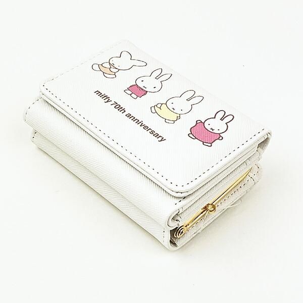 ミッフィー miffy 三つ折りがま口財布 ホワイト