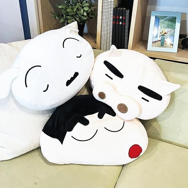 クレヨンしんちゃん シロ もっちりフェイスミニクッション