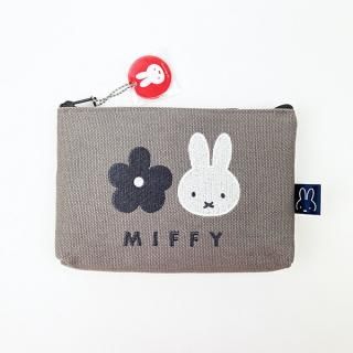 <img class='new_mark_img1' src='https://img.shop-pro.jp/img/new/icons15.gif' style='border:none;display:inline;margin:0px;padding:0px;width:auto;' />ミッフィー miffy 帆布ポーチ グレー