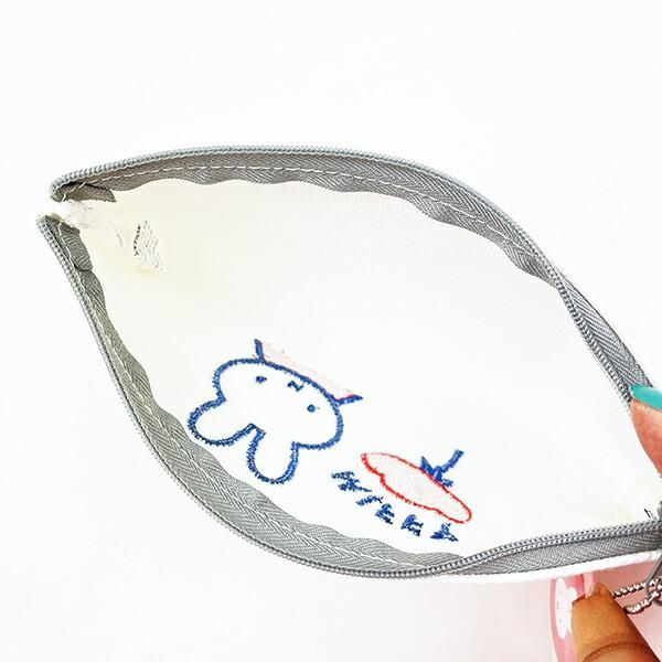 高評価！ ミッフィー ホワイト 帆布ペンポーチ miffy 机上用品・文具収納