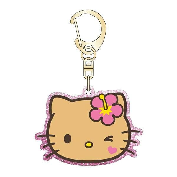 サンリオ ハローキティ 日焼けシリーズ アクリルキーホルダー ハイビスカス 平成レトロ