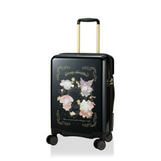 <img class='new_mark_img1' src='https://img.shop-pro.jp/img/new/icons15.gif' style='border:none;display:inline;margin:0px;padding:0px;width:auto;' />サンリオ ハローキティ マイメロディ クロミ シナモロール ジッパー スーツケース ブラック(マジカル) Sanrio