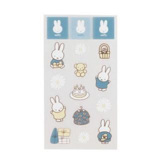 <img class='new_mark_img1' src='https://img.shop-pro.jp/img/new/icons15.gif' style='border:none;display:inline;margin:0px;padding:0px;width:auto;' />ミッフィー miffy シール ブルー フラワーシリーズ ステッカー 文具 日本製