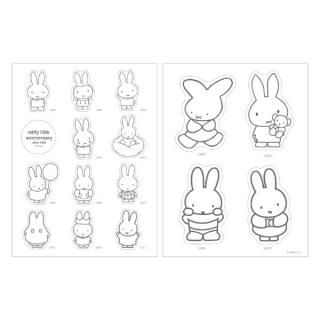 <img class='new_mark_img1' src='https://img.shop-pro.jp/img/new/icons15.gif' style='border:none;display:inline;margin:0px;padding:0px;width:auto;' />ミッフィー miffy 70th モノトーン インテリアステッカー