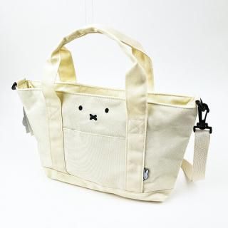 <img class='new_mark_img1' src='https://img.shop-pro.jp/img/new/icons15.gif' style='border:none;display:inline;margin:0px;padding:0px;width:auto;' />ミッフィー miffy 横型トートバッグ (フェイスアイボリー)