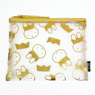 <img class='new_mark_img1' src='https://img.shop-pro.jp/img/new/icons15.gif' style='border:none;display:inline;margin:0px;padding:0px;width:auto;' />ミッフィー miffy 70th 王冠 メッシュポーチフラット