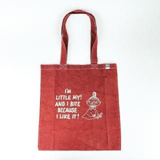 <img class='new_mark_img1' src='https://img.shop-pro.jp/img/new/icons15.gif' style='border:none;display:inline;margin:0px;padding:0px;width:auto;' />ムーミン リトルミイ 後染めフラットトートバッグ(バーガンディー) MOOMIN