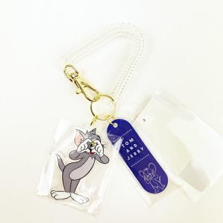 <img class='new_mark_img1' src='https://img.shop-pro.jp/img/new/icons15.gif' style='border:none;display:inline;margin:0px;padding:0px;width:auto;' />トムとジェリー トム スプリングゴムチャーム キーホルダー トムジェリ