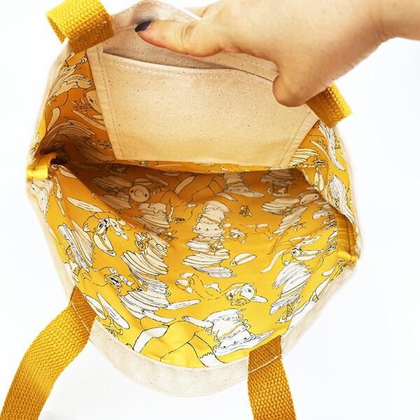 トムとジェリー レトロアート キャンバストートバッグ オレンジ