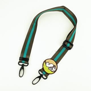 <img class='new_mark_img1' src='https://img.shop-pro.jp/img/new/icons15.gif' style='border:none;display:inline;margin:0px;padding:0px;width:auto;' />スヌーピー ショルダーバッグストラップ (グリーン×ブラウン) PEANUTS 75th ROOTOTE SNOOPY