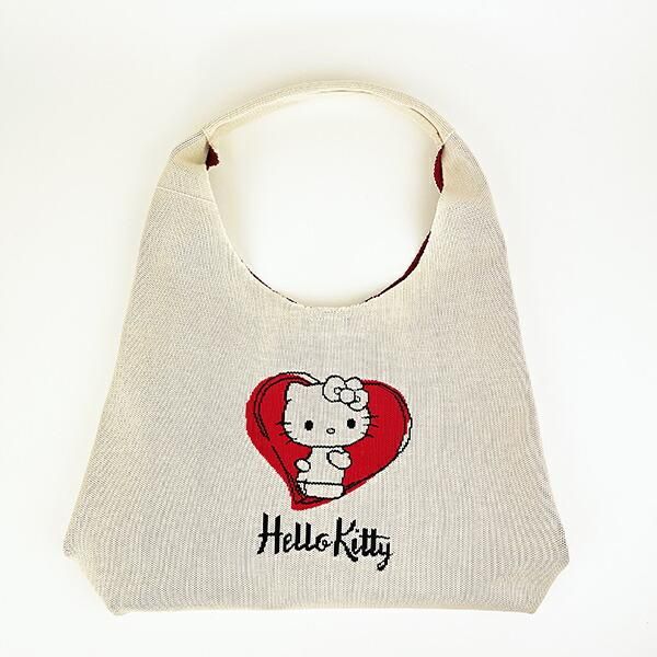 サンリオ ハローキティ ニットトートバッグ アイボリー Sanrio ROOTOTE ルートート コラボ